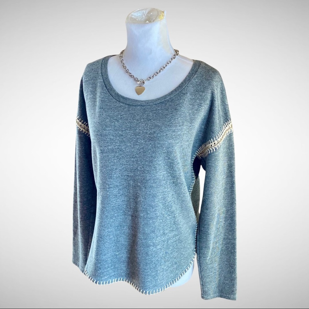 Ella Moss Sweater Crotchet Stitching Size Small